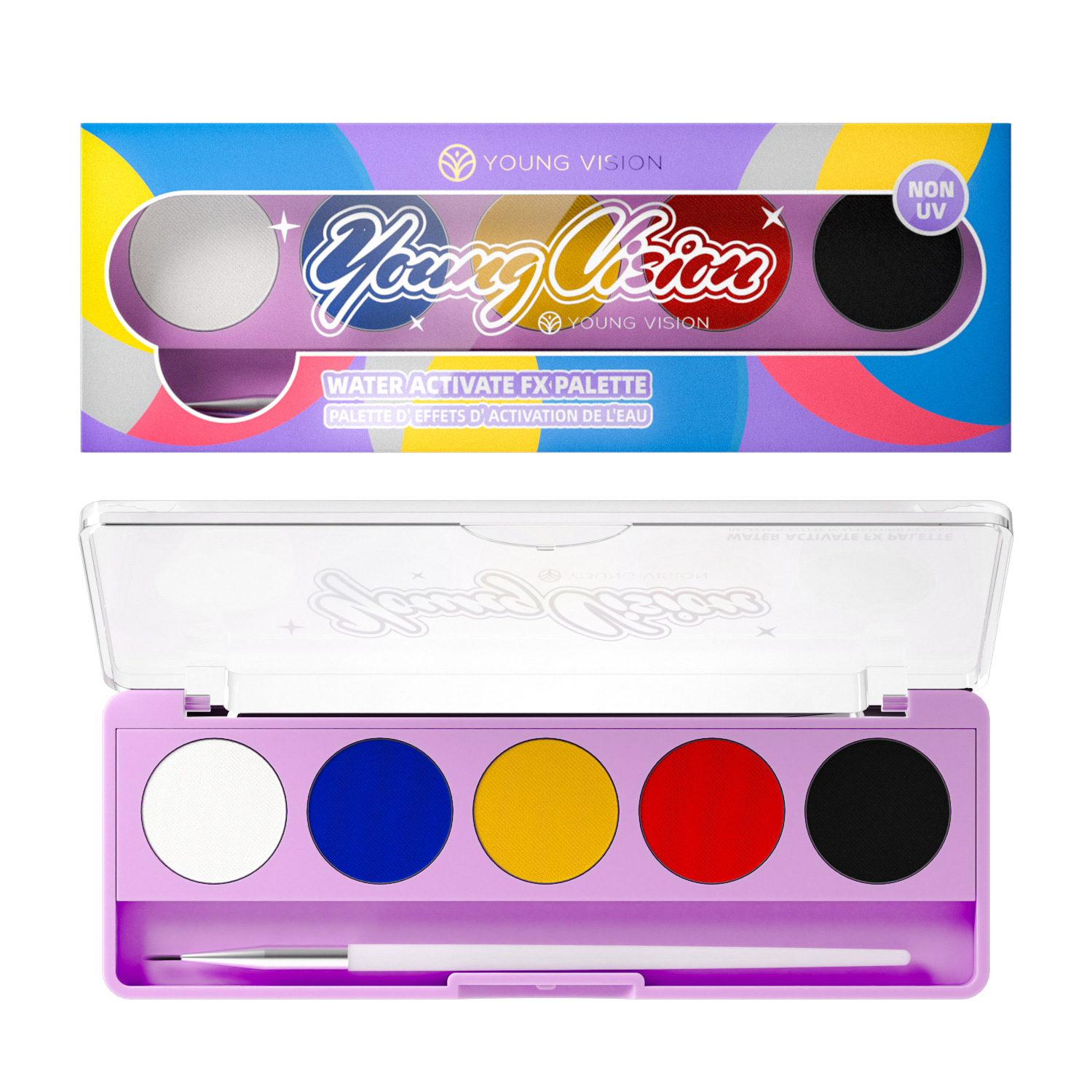 YOUNG VISION Fluorescent UV Facial Painting Plate Water-soluble Human Facial Painting Cream Stage Performance Makeup Plate Item Picture
