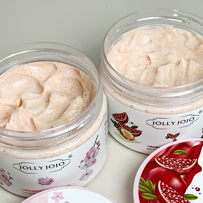 JOLLY JOJO Pomegranate Cherry Blossom Body Scrub removes chicken skin, rejuvenates the whole body, exfoliates, and is a skin care product full figure