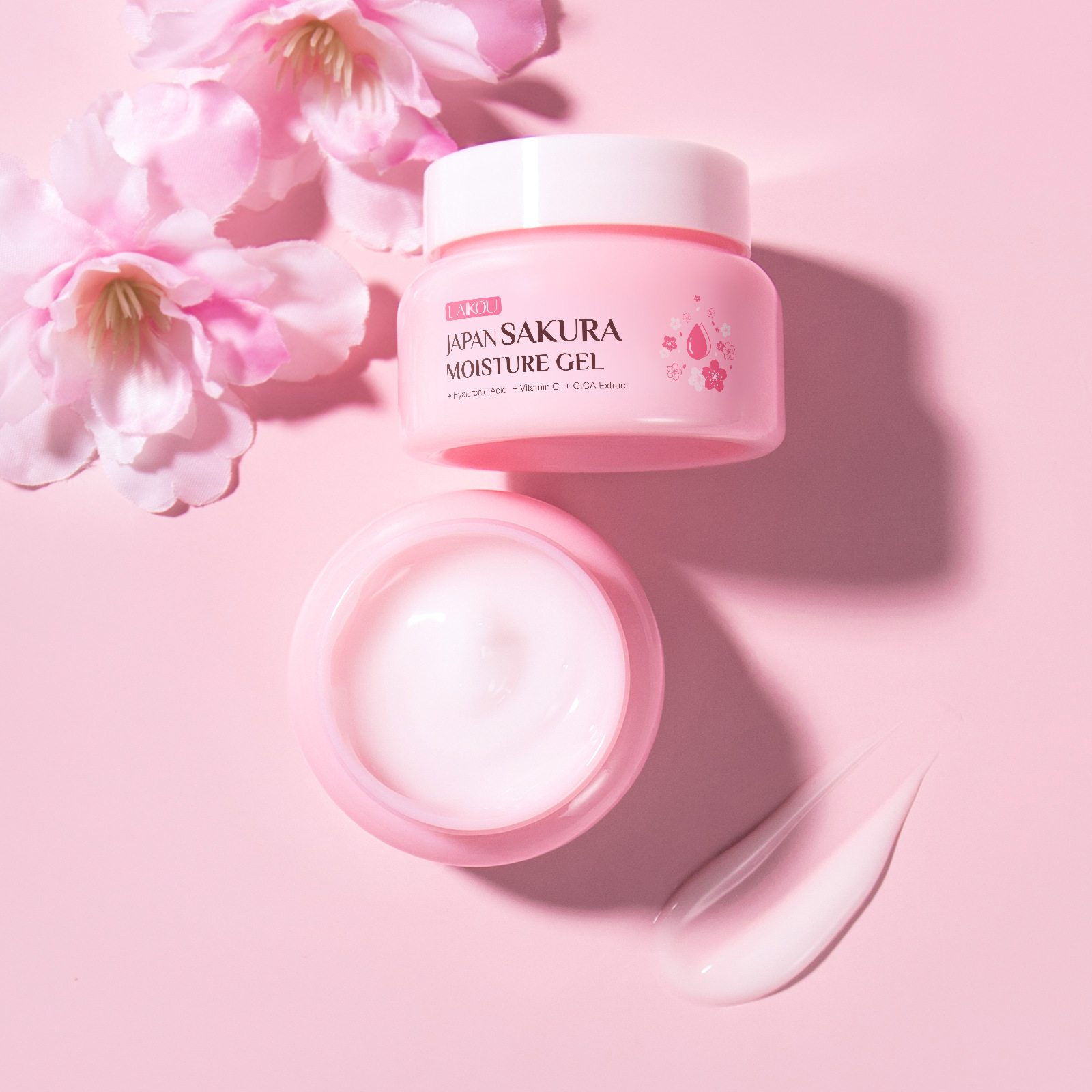 Cross-border Laikou Cherry Blossom Hydrating Cream 60g Facial Skin Hydrating, Moisturizing and nourishing English packaging wholesale manufacturer full figure