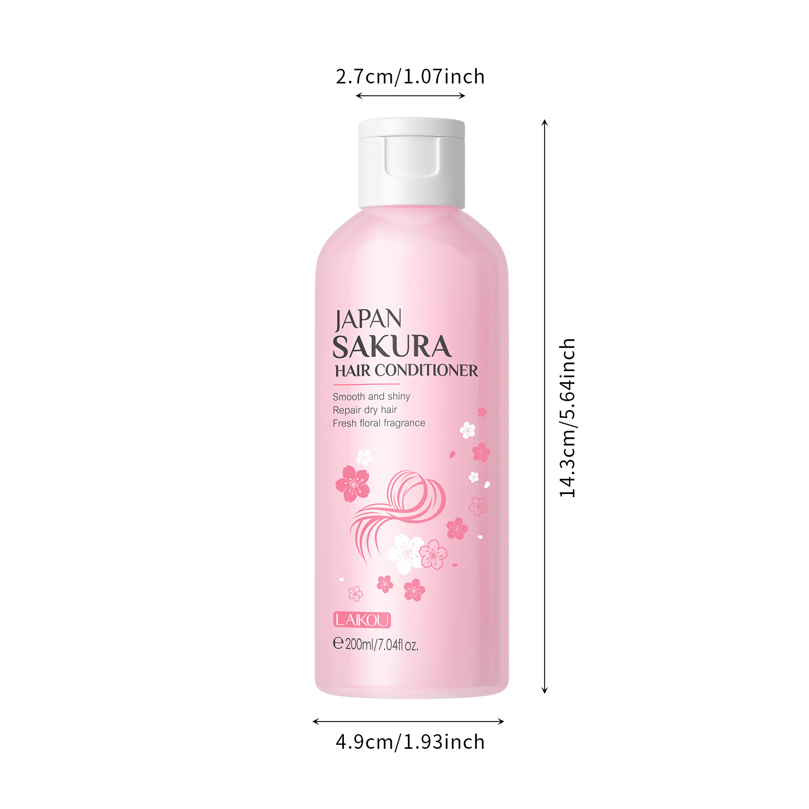 Cross-border LAIKOU Cherry Blossom Conditioner 200ml, smooth, lustrous, Moisturizing and improving frizz, factory in stock wholesale Item Picture