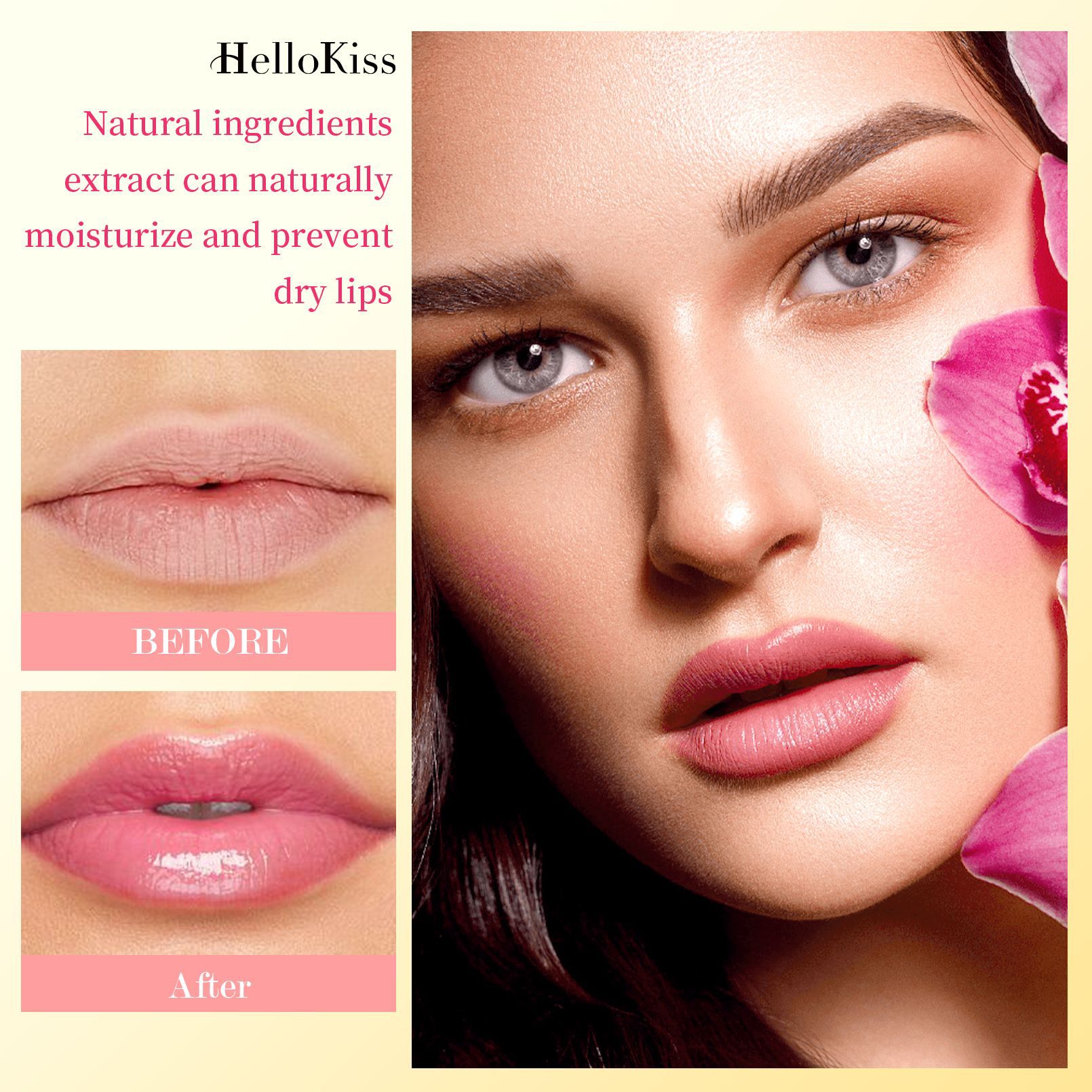 Hellokiss jelly Flower Lipstick Moisturizing, hydrating, long-lasting and color-enhancing gold foil thermochromic lipstick is selling well across borders Specification drawing