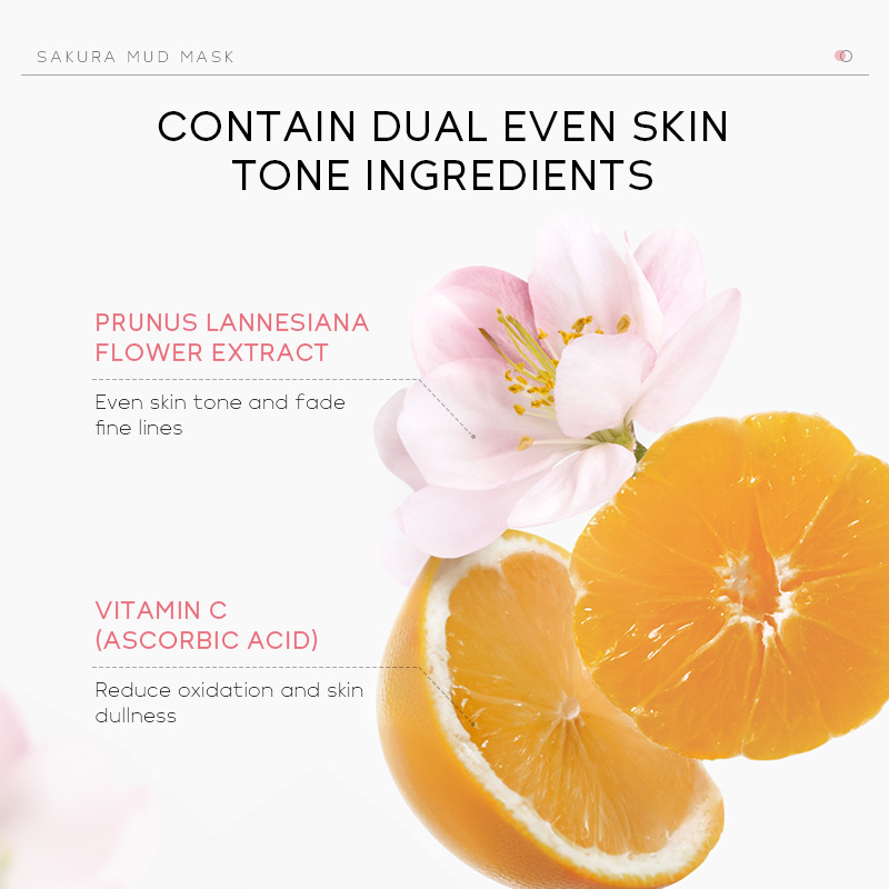 temu version QUIYUM Cherry Blossom Mask Mud (Tube) 30g Cleansing, Hydrating and Moisturizing Manufacturer wholesale FDA Specification drawing