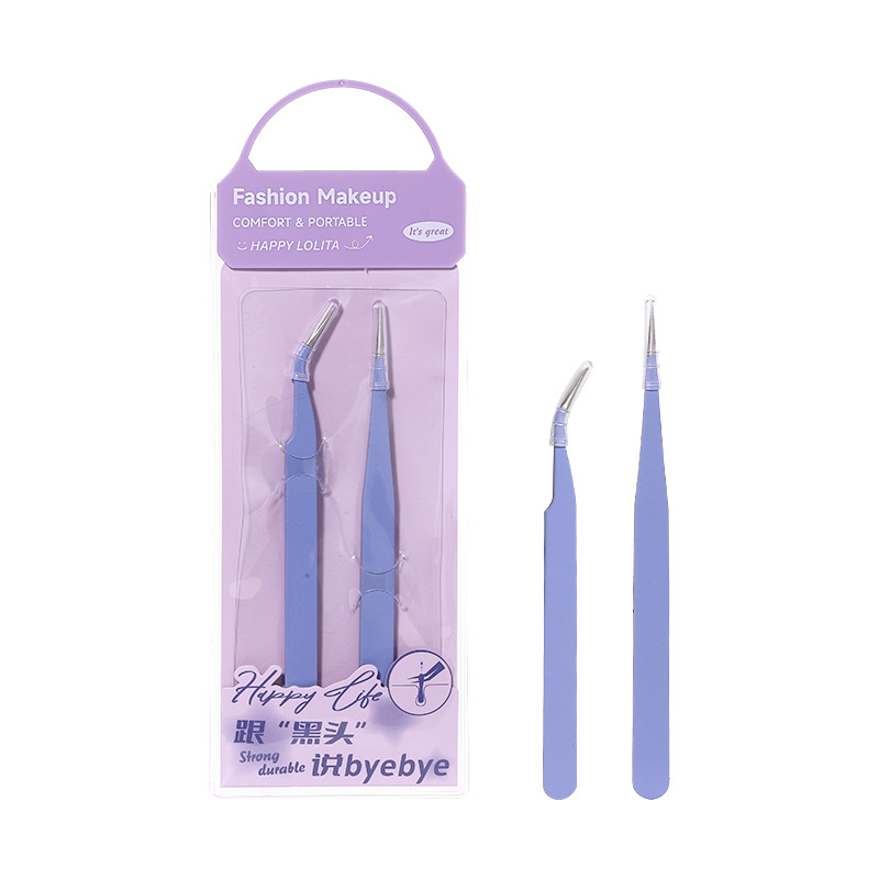 LMLTOP stainless steel acne needle 2 pieces, Golden Feather clip, cell clip, false eyelash extension auxiliary clip LLT22 Item Picture