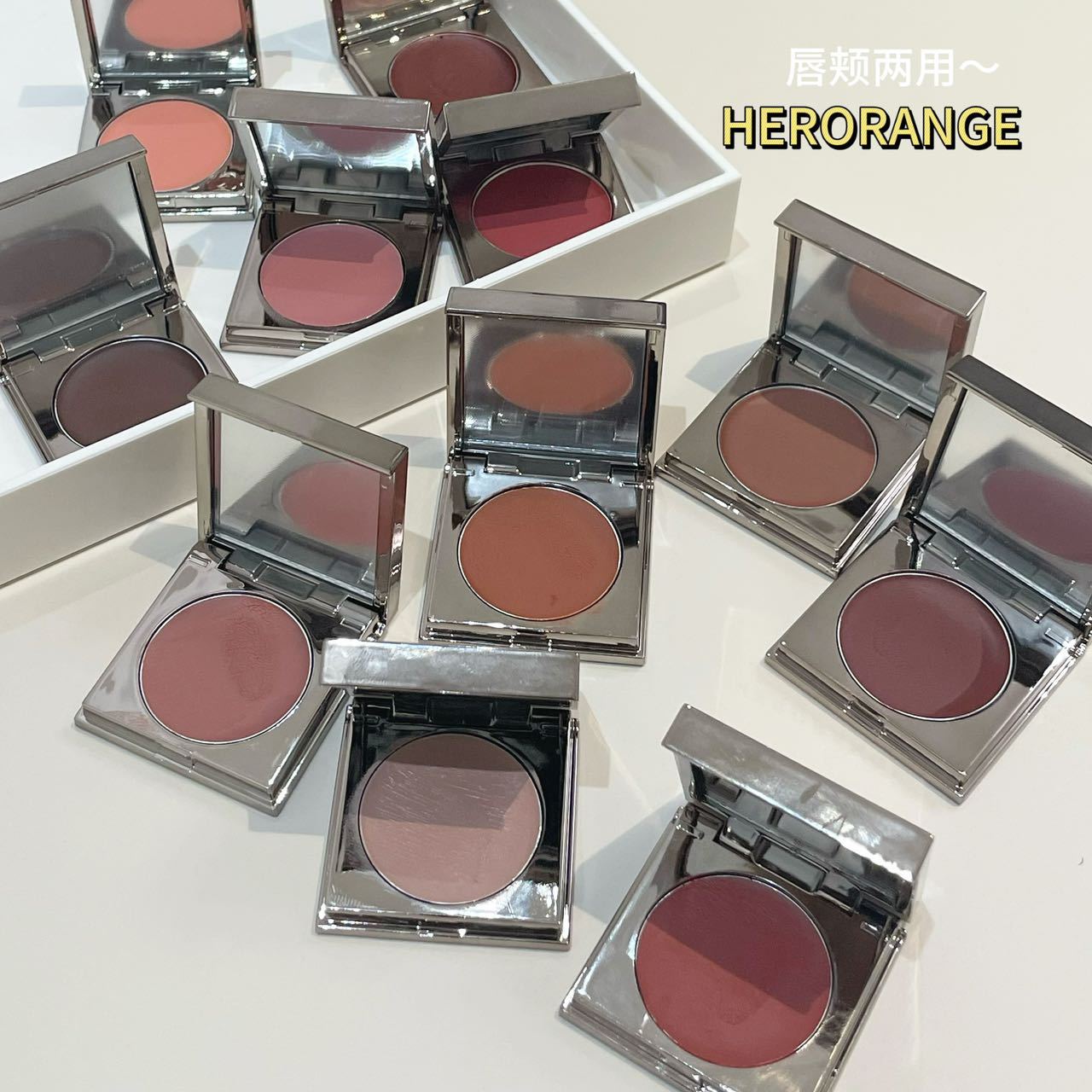 HERORANGE~ Sweet and soft lip mud, natural nude makeup, multi-color blush cream for whitening, affordable and popular online style Application Scenario