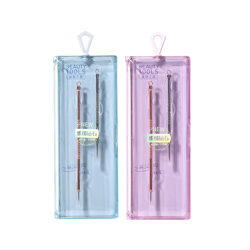LMLTOP Acne Needle Set, Pointed Tip Pressure ring Acne Needle, Comedone Needle, Long and Short Needle 2-piece Set SY554 Item Picture