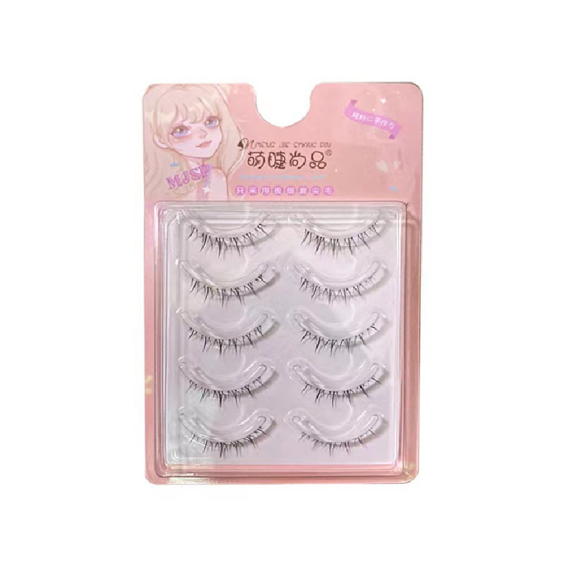 Mengjie Shangpin Comic version, sweet and cool eyelash flow, transparent eyelash stem, soft and comfortable, segmented Japanese-style nude makeup ZX07 Item Picture