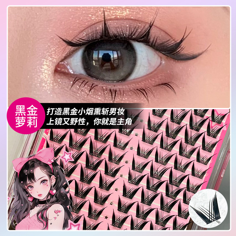 Mengjie Shangpin Korean girl Group Beauty Sticker Series Korean-style cat paw girl Group Barbie comic false eyelashes details Picture