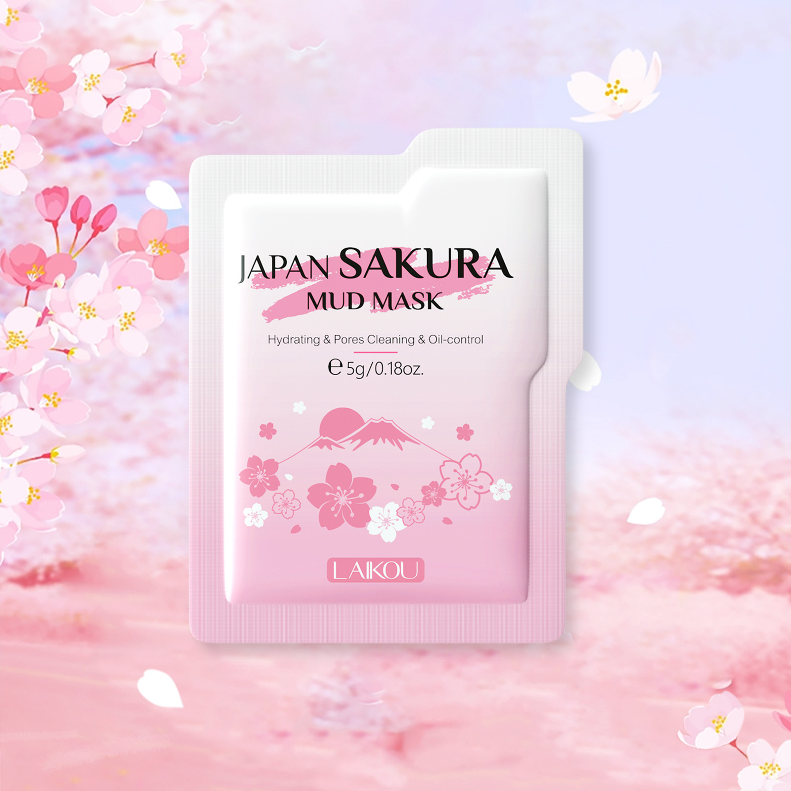 New Laikou Cherry Blossom Mud Mask Single Pack (Series)5g Pore Cleansing, Hydrating and moisturizing Cross-border manufacturer in stock details Picture