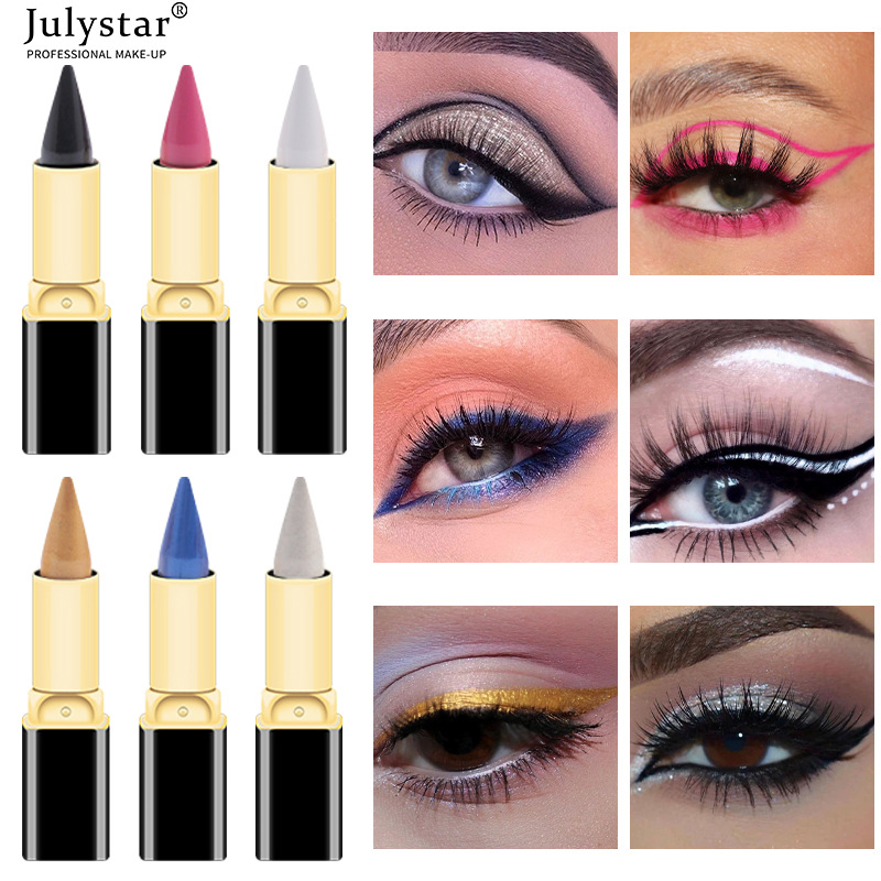 Julystar Rich and Colorful Natural Eyeliner Gel, easy to apply eyeliner gel full figure