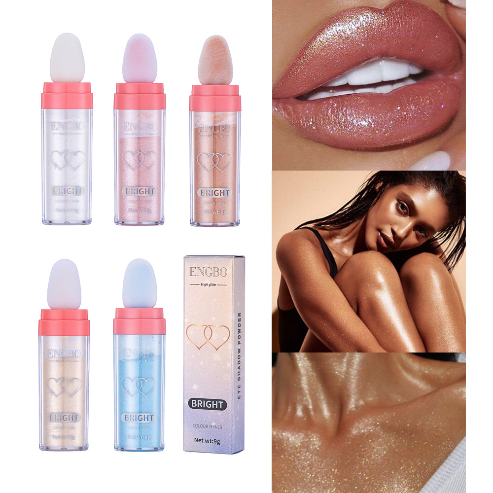 ENGBO High-gloss Pat Powder, Brightening Loose Powder, full-body High-gloss Powder, Contouring Powder, Natural and three-dimensional cross-border makeup new products full figure