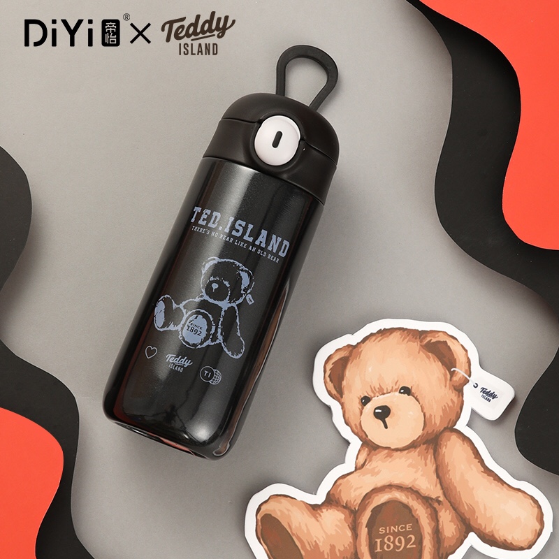 【2023 Autumn/Winter New Collection 】 New series Launched 🆕BW1041 Di Yi X Teddy Ailan Classic Jumping Series 400ml, inner and outer 304, direct drinking spout, with built-in handle! pic 4