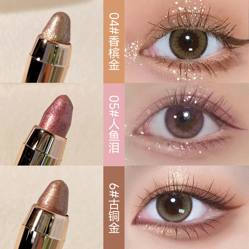 CVZ Highlighter Pen Eyeshadow stick, Pearlescent eye makeup, lazy person, Single Earth tone eyeshadow, Highlighter Contouring student Specification drawing