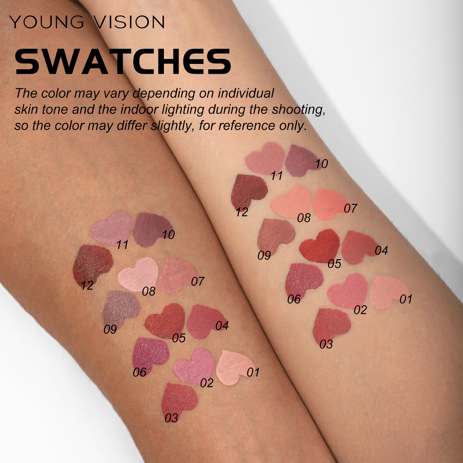 YOUNG VISION Matte 6-color liquid Lip Liner Pen Set Sponge Gourd Head Matte Nude Lipstick Pen Application Scenario