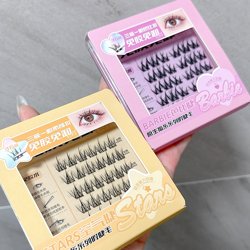LMLTOP Lazy Person No Glue, No Removal False Eyelashes, Segmented Elf Single Cluster Self-adhesive EyelAshes SY914 Application Scenario