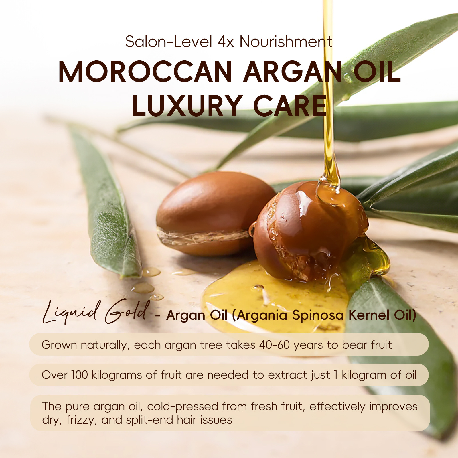 New cross-border product LAIKOU Argan oil CONDITIONER 100ml HAIR CONDITIONER Specification drawing
