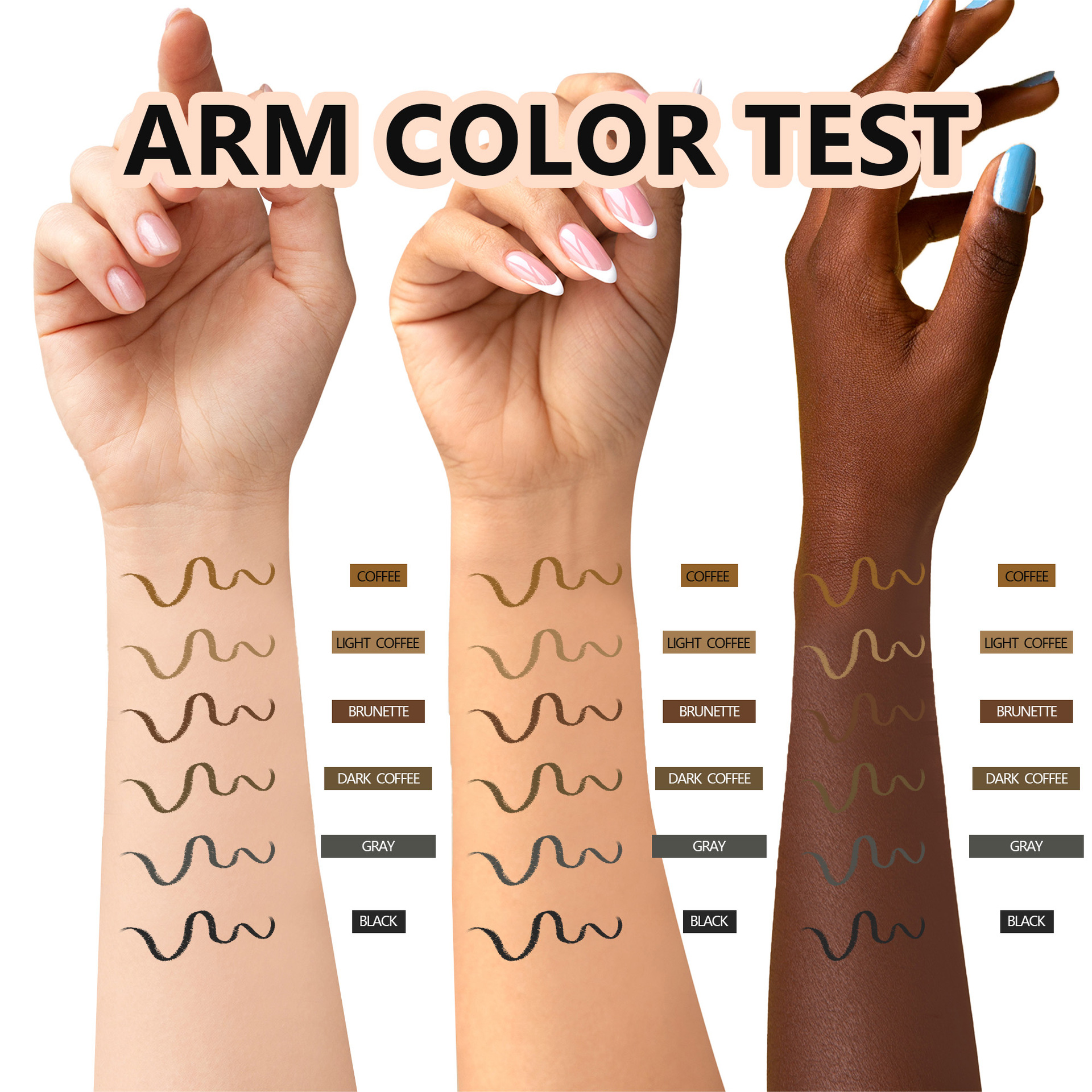 SHCOETY eyebrow brush, a wooden eyebrow brush, is waterproof, does not smudge or fade. It is a natural multi-color makeup pen that crosses borders Specification drawing