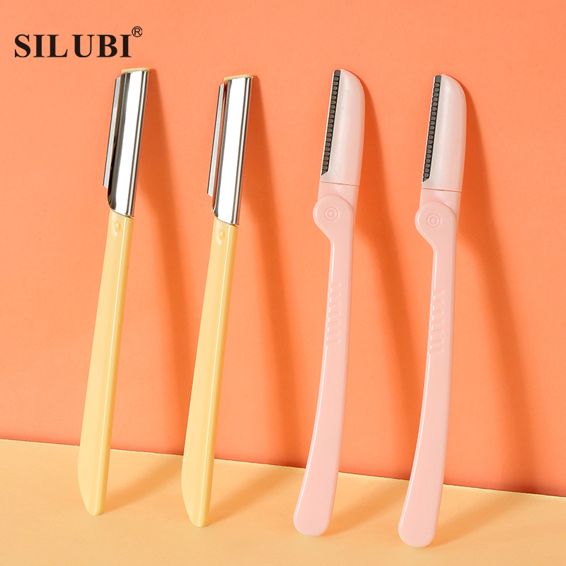 Ruby Cartoon All-English eyebrow Shaving Razor Three-piece set, folding eyebrow shaping blade, sharp blade, beginner's professional version Specification drawing