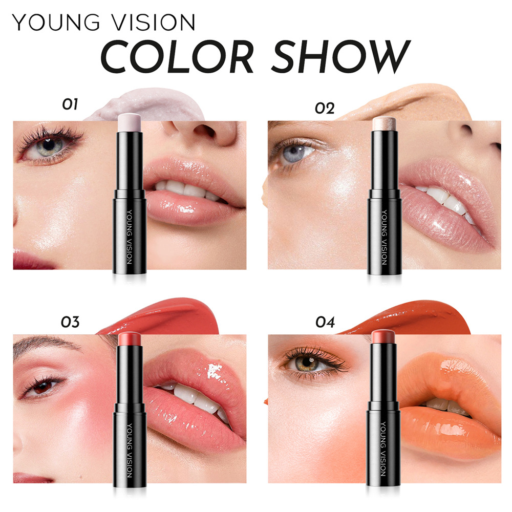 YOUNG VISION Water Glow Highlighter Facial Contouring Brighten up Pearl Water Glow 4 colors to choose from Specification drawing