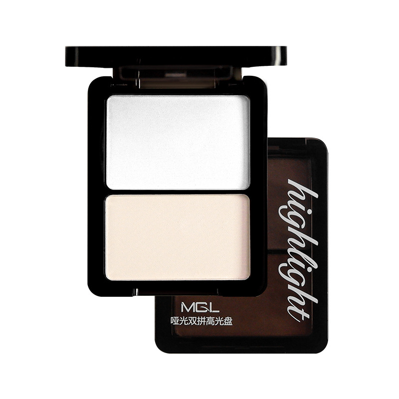 MGL Matte Dual High Disc Dry and Wet dual-purpose Natural three-dimensional Setting Makeup Brightening Under-eye Blush Nose Shadow One-piece Set Item Picture