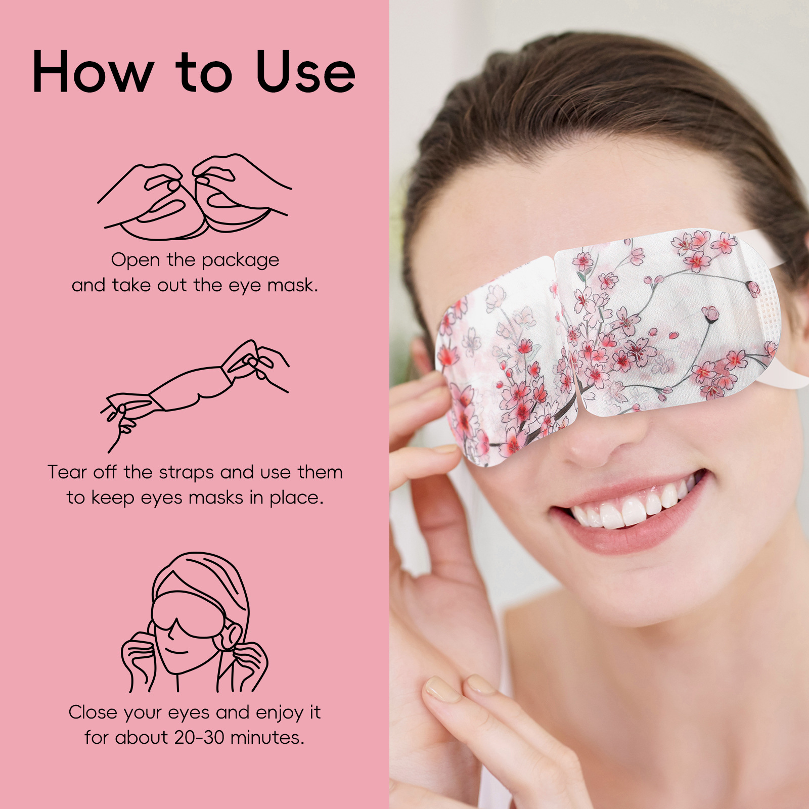 Amazon cross-border steam hot compress eye mask relieves fatigue and sleep cold and hot compress manufacturer wholesale skin care products in stock details Picture