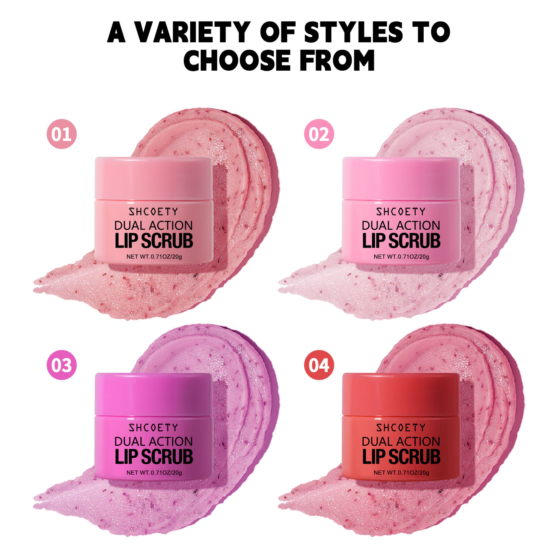 SHCOETY Cross-border Lip Scrub, exfoliating, moisturizing and nourishing lip balm for export Item Picture
