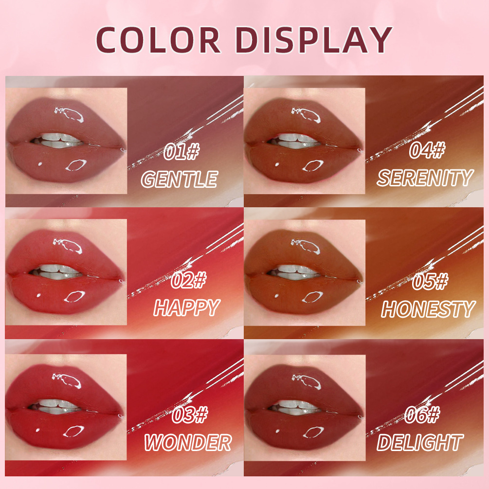 QIBEST Mirror Water Gloss Lip Gloss, Glass Pouty Lips, Moisturizing and Hydrating Lip Oil, Fair Lips, Red Lip Gloss, Wholesale Makeup full figure