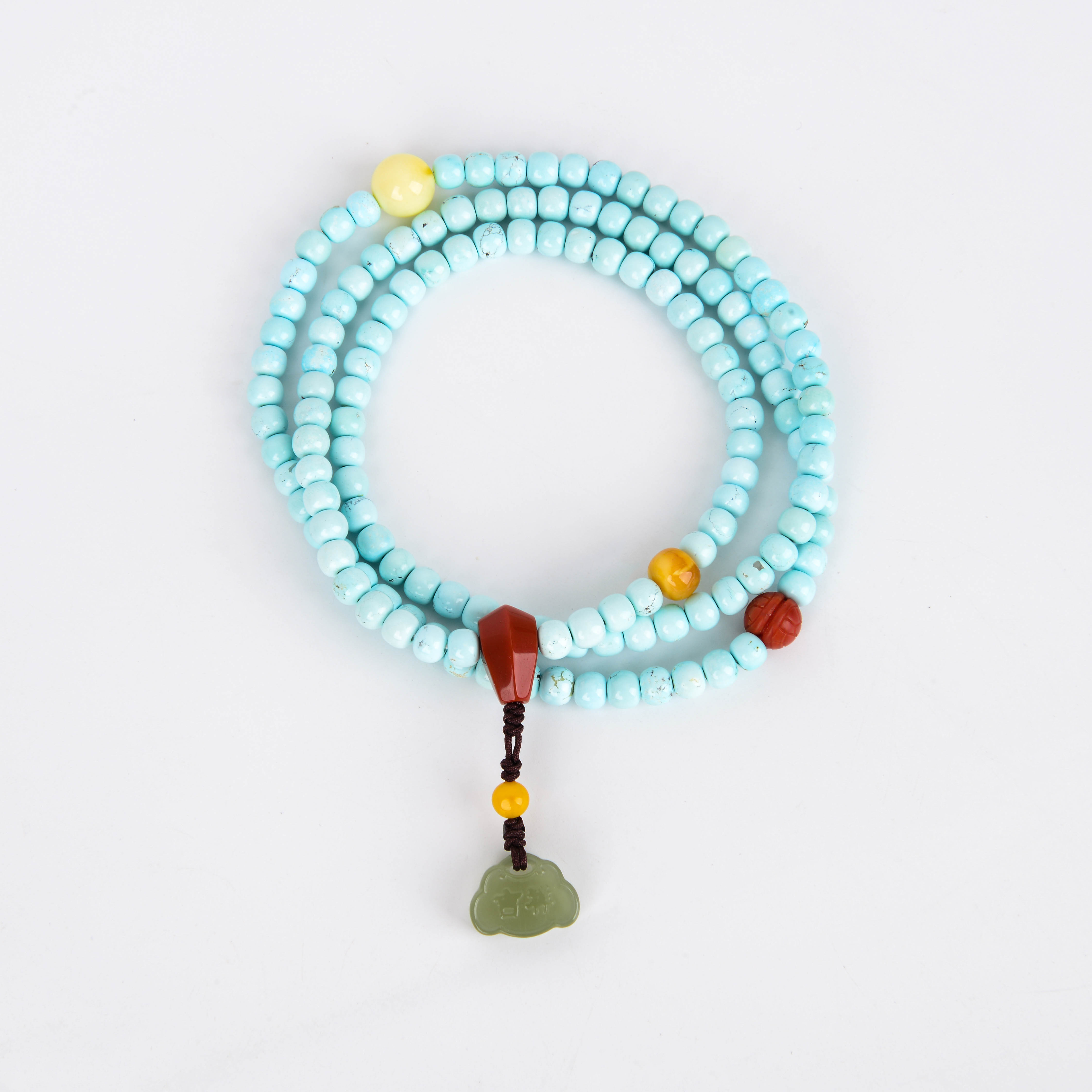 彩虹天然女多宝白水晶海蓝宝粉晶黄水晶手串小清晰饰品