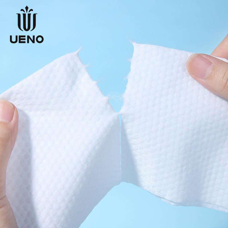 UENO disposable face wash and beauty towel 260 grams large roll 120 sections dry and wet dual-purpose pearl pattern cleansing towel Specification drawing