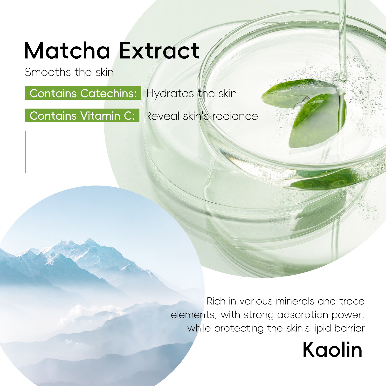 Cross-border new LAIKOU Matcha Green Mud Mask 25g Cleansing and moisturizing Mask mud manufacturer skin care products in stock Application Scenario