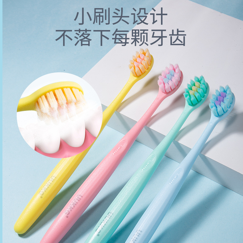 UUKKG Soft Bristle Toothbrush Set for Adults: Fine Bristles, dense bubbles, and soft bristles for gum protection Specification drawing