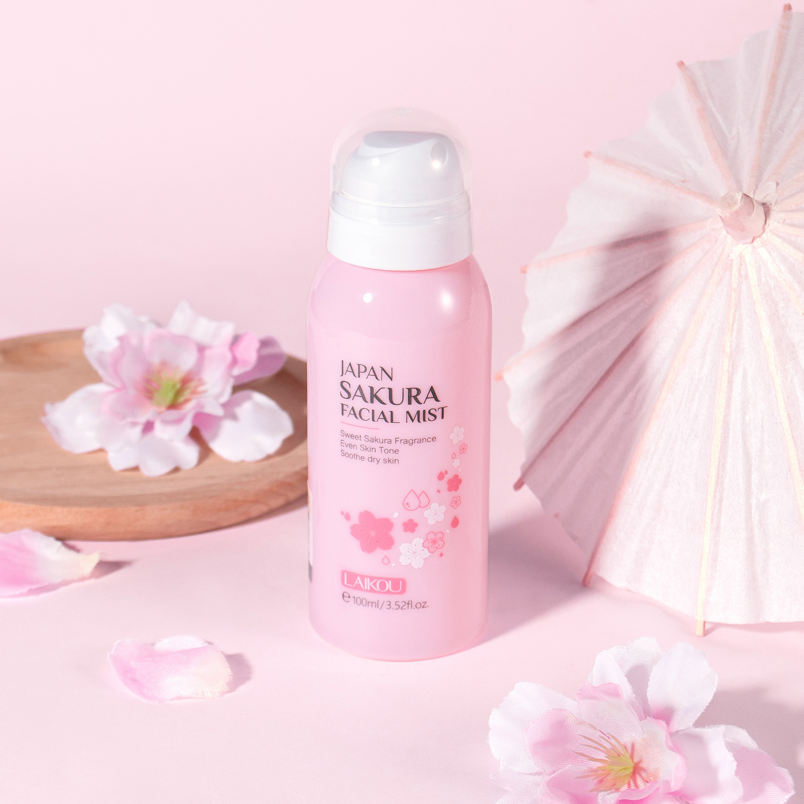 Cross-border Laikou Cherry Blossom Spray 100ml Hydrating, Moisturizing and Nourishing Skin Toner manufacturer's supply, one-piece consignment details Picture