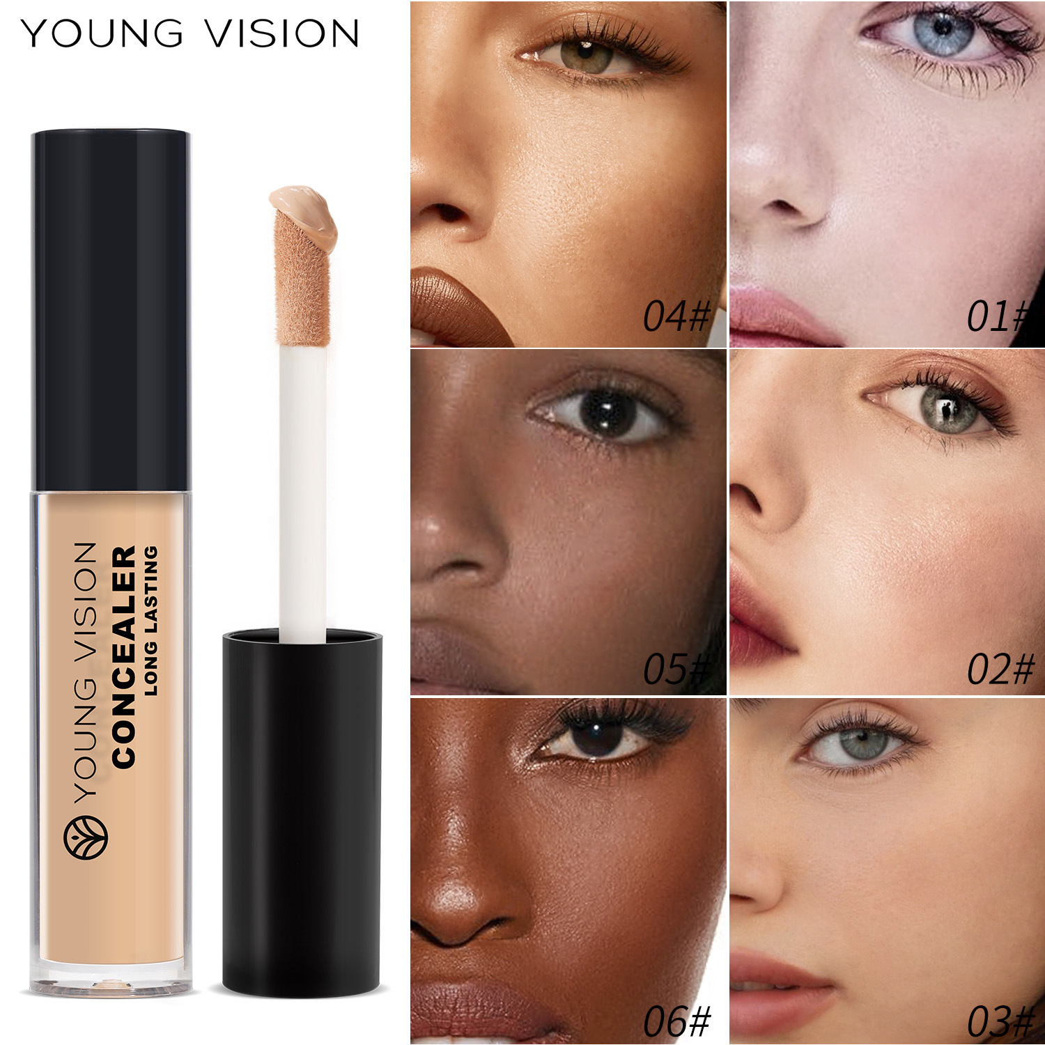 YOUNG VISION 6-Color concealer Matte Facial Contouring Liquid full figure