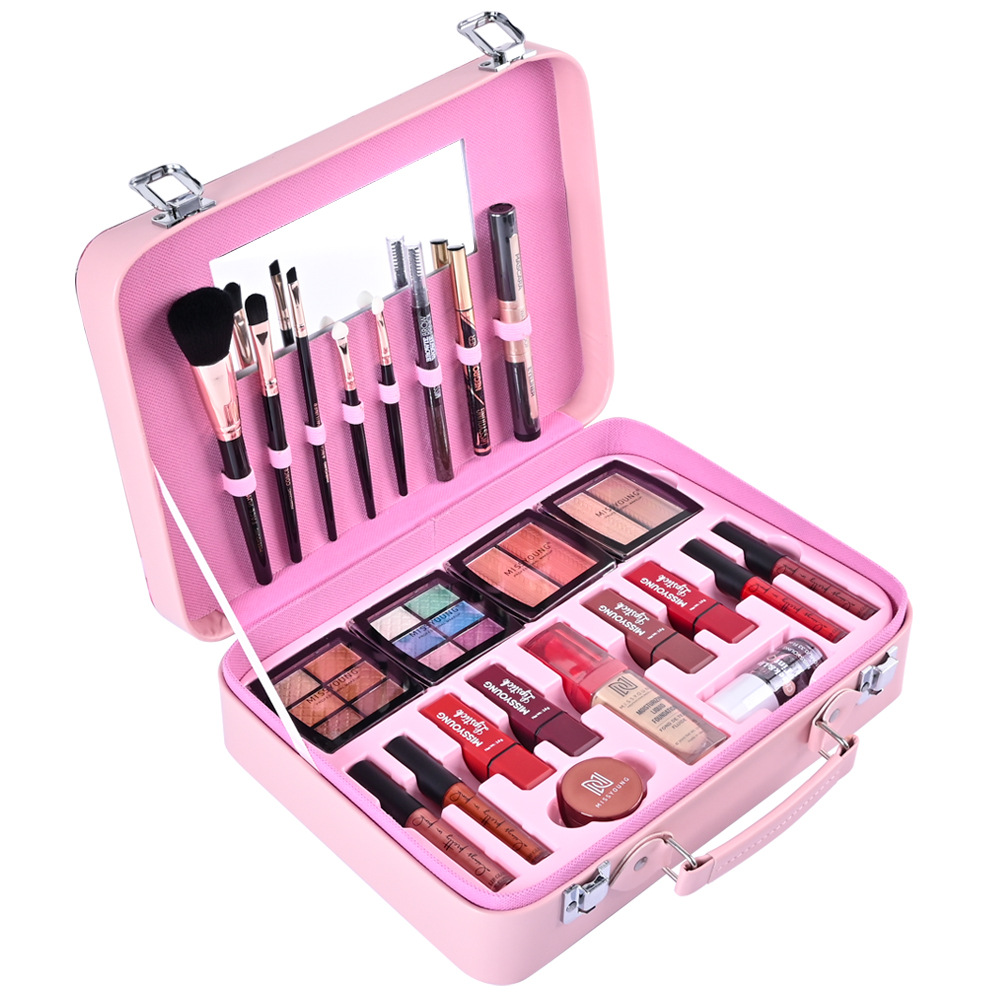A hot-selling portable large-capacity reusable PU cosmetics and makeup set gift box on cross-border Amazon Application Scenario