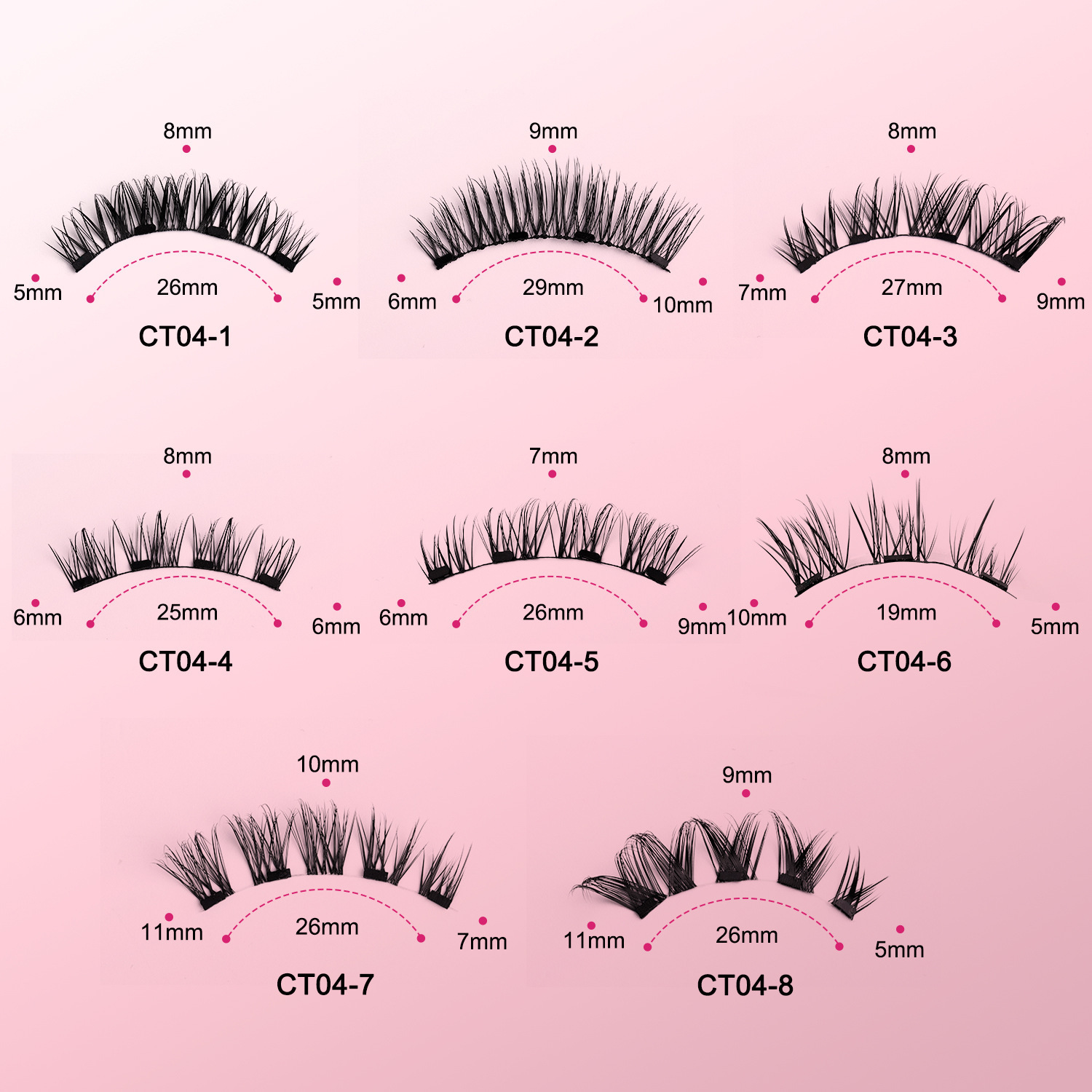 Cross-border European and American fixed-position magnetic false eyelash set: Thick, natural, easy to handle, no glue, no removal, magnetic eyelash suction Application Scenario