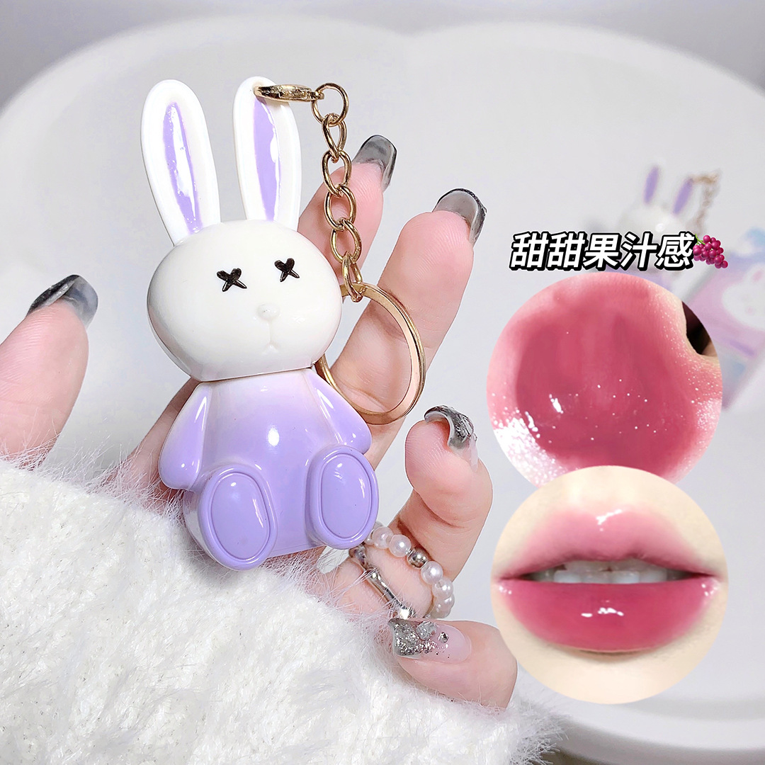 Gege bear Little Bear Cute Rabbit Water Light Lip Gloss Moisturizing Mirror Finish Dudu Lip Gloss Affordable Lipstick for students full figure