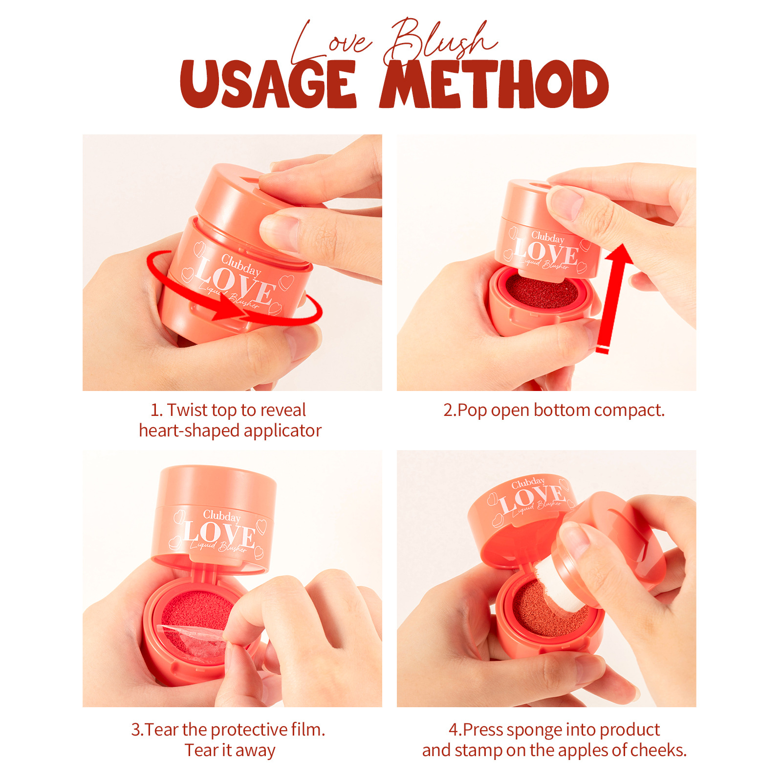 Clubday's best-selling cheek contouring stamp blush natural three-dimensional nude tanning blush cross-border makeup wholesale Application Scenario