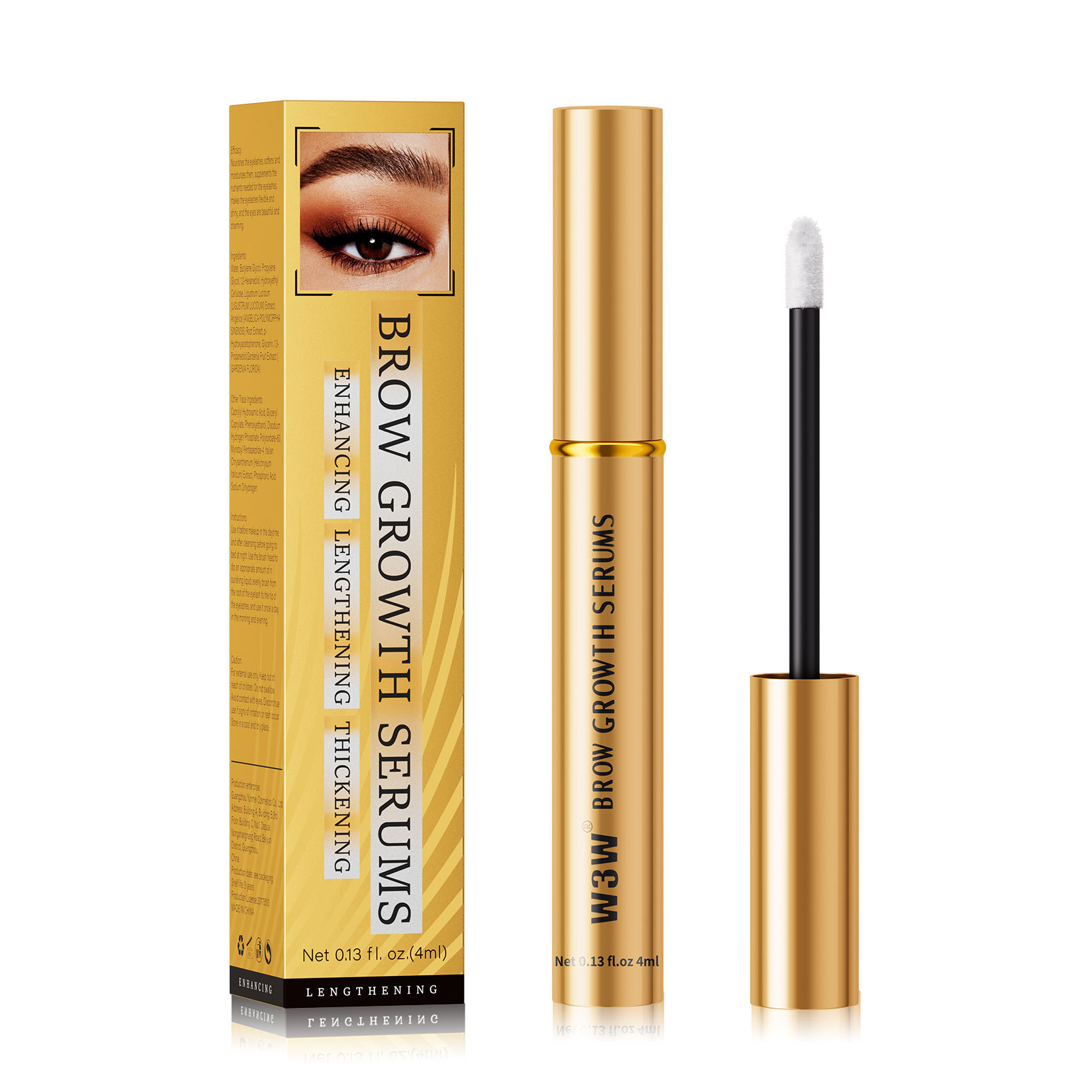 W3W Amazon Gold Tube Eyebrow Liquid is transparent, colorless, natural, slender and thick eyebrow liquid, cross-border makeup Item Picture