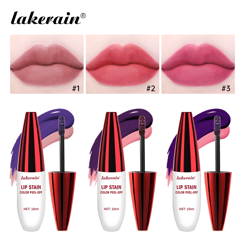 Lakerain peel-off lip Gloss matte peel-off lipstick lip gloss Specification drawing