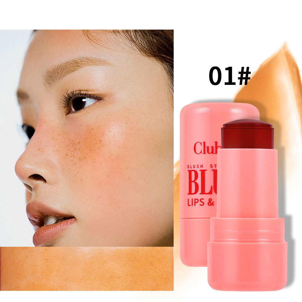 Clubday Multi-color Jelly Blush Stick, Q-bouncy fruit-flavored lip Dye stick, natural contouring lip gloss stick for both lips and cheeks details Picture