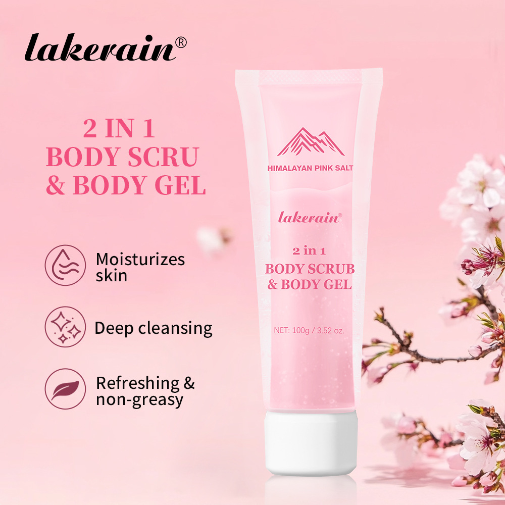 Lakerain Body Scrub 2-in-1 Gentle Cleansing Body Scrub Specification drawing