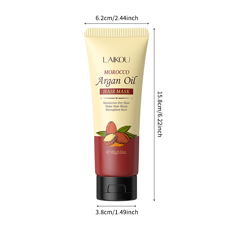 Cross-border LAIKOU Moroccan Hair Mask 100g: Smooth hair drying, Reduced split ends, smooth and lustrous hair mask Item Picture