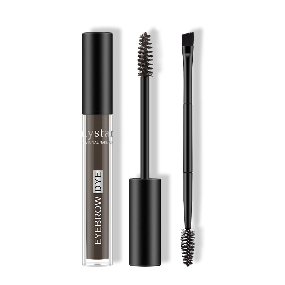 Cross-border makeup liquid eyebrow dye, double-headed eyebrow brush, wild, natural, long-lasting setting, waterproof and sweat-proof eyebrow liquid and eyebrow cream Item Picture