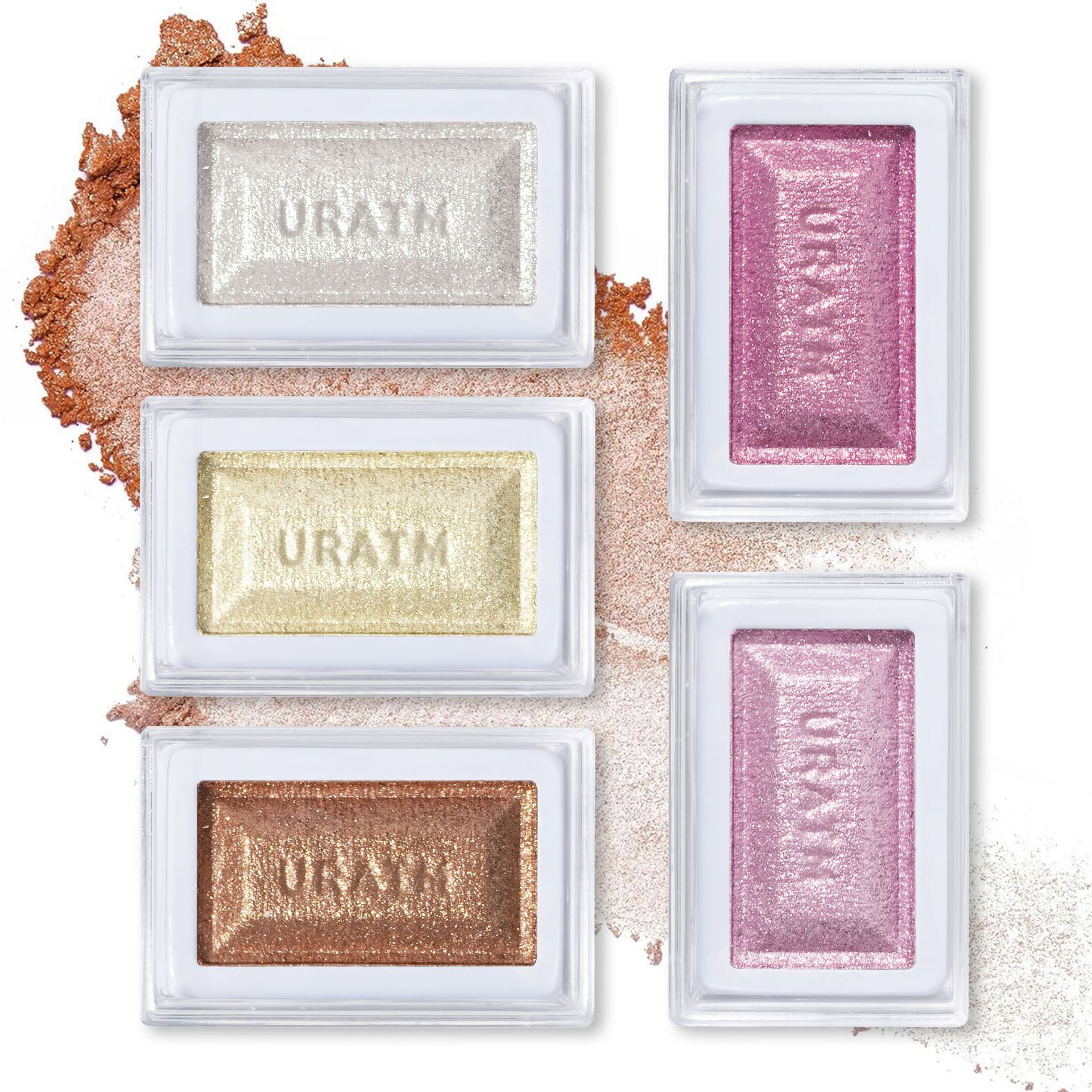 New cross-border single-color blush, rouge, high-gloss powder, natural brightening, glitter and pearlescent three-dimensional powder compact makeup products from Europe and America Item Picture