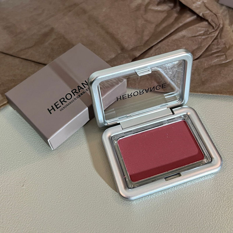 HERORANGE's slightly intoxicating blush, blood rose, transparent shell, long-lasting and natural brightening, contouring, one-piece delivery service details Picture