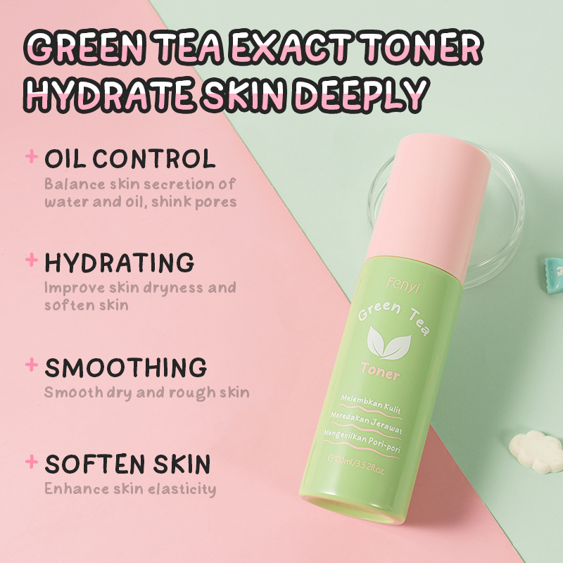 Cross-border fenyi Green Tea Toner 100ml (Indonesian Version) Hydrating and Moisturizing Skin Care Product Manufacturer wholesale Application Scenario