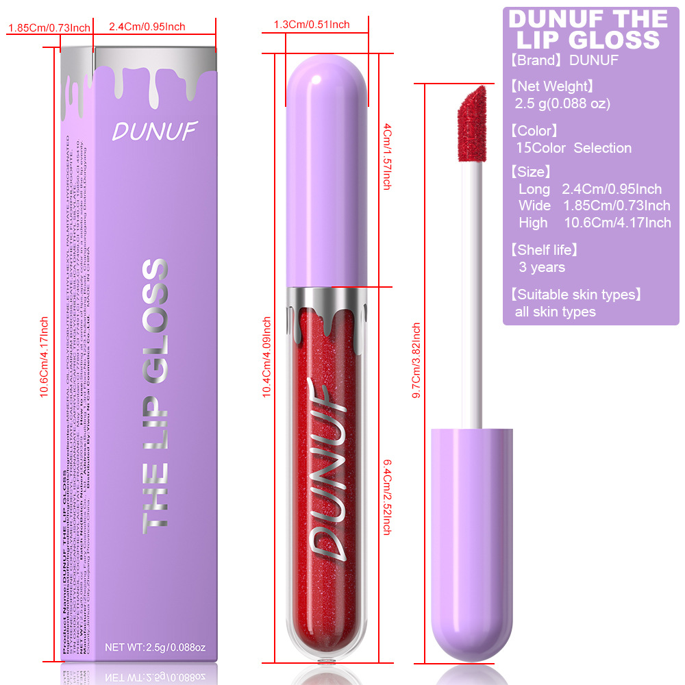 Check out DUNUF 15-color Moisturizing, hydrating, glossy and easy-to-color lip gloss! Link Disclaimer - Foreign Trade Application Scenario