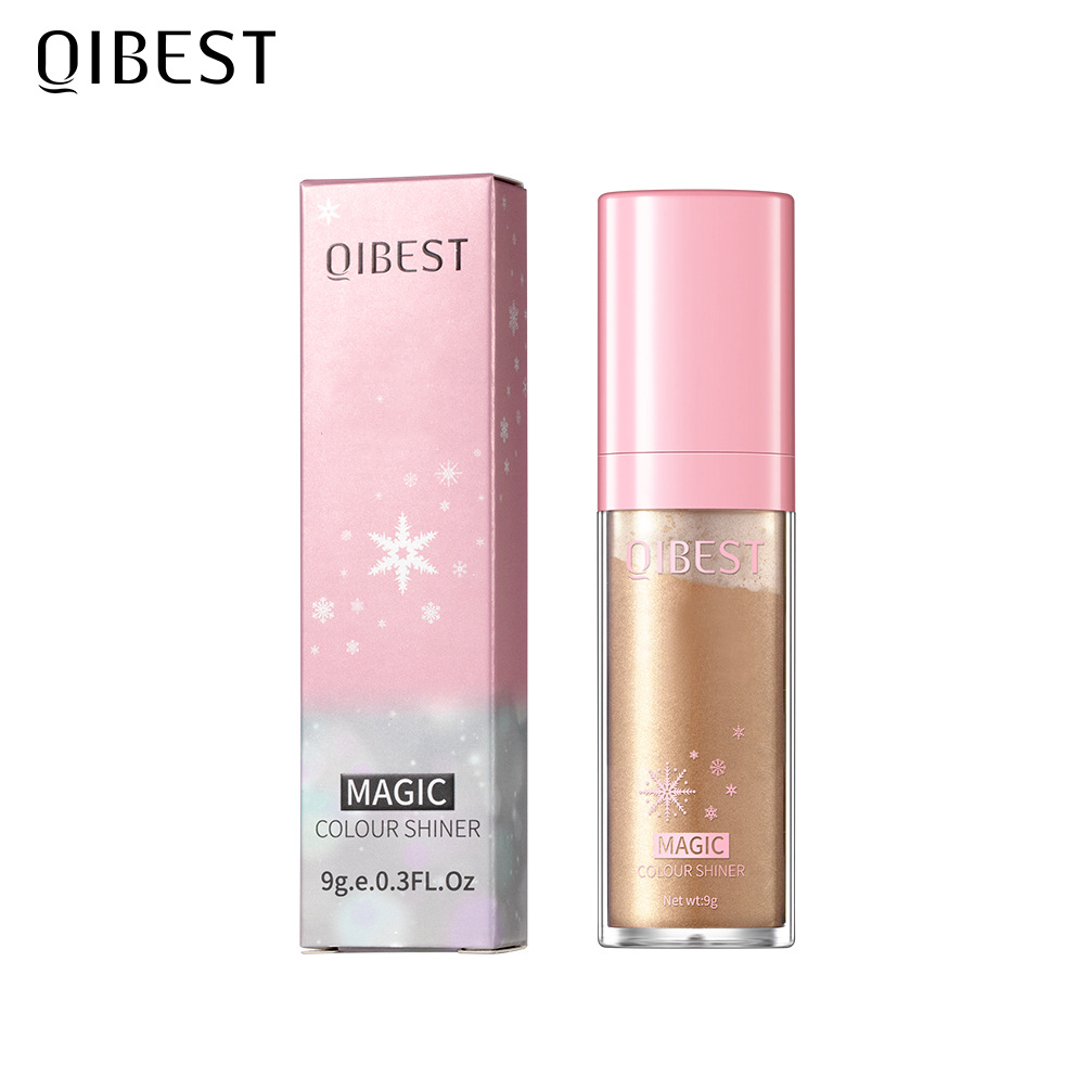 QIBEST High-Gloss Pat Powder, High-gloss Pearlescent Sparkling Fairy Powder, Full-body brightening Natural Three-dimensional Loose Powder, Contouring Powder Item Picture