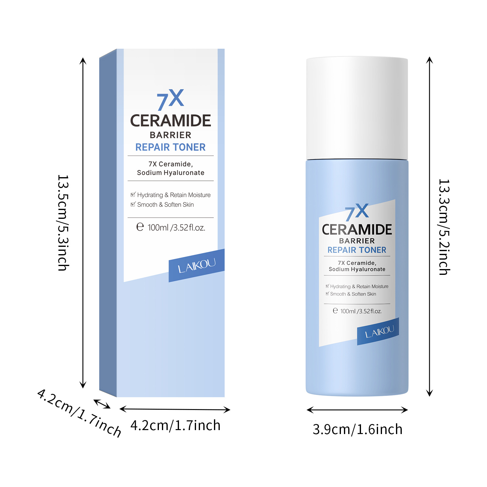 Cross-border LAIKOU ceramide Toner 100ml for hydrating, moisturizing and beautifying. Factory in stock, one-piece consignment Item Picture