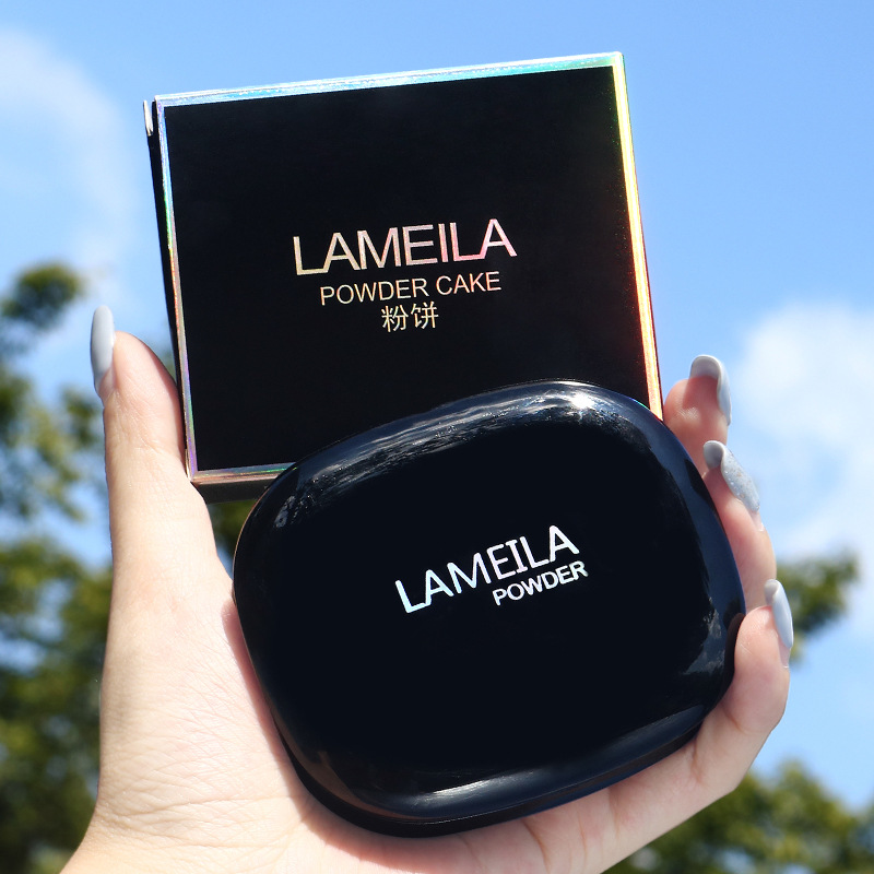 Clear and transparent double-layer powder compact, waterproof, long-lasting, oil-control, touch-ups, setting, concealer, non-sticking powder, dry and wet dual-purpose contouring powder compact Application Scenario