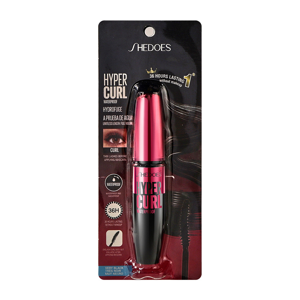 SHEDOES mascara is a cross-border bestseller with a new packaging that is waterproof, sweat-proof, and does not smudge, providing a thick and slender look Item Picture